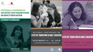 Program covers from the National Conference on Effective Transitions in Adult Education, 2015-2017.
